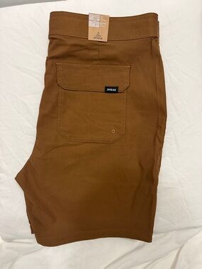 Prana Men's Stretch Zion Hybrid Short II - Caramel Brown